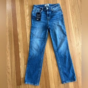 Paige Cindy High Rise Cropped Straight Leg Jeans